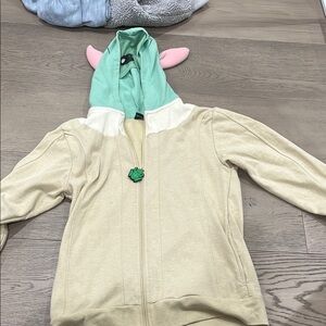 Disney Beige and Green Yoda Hoodie